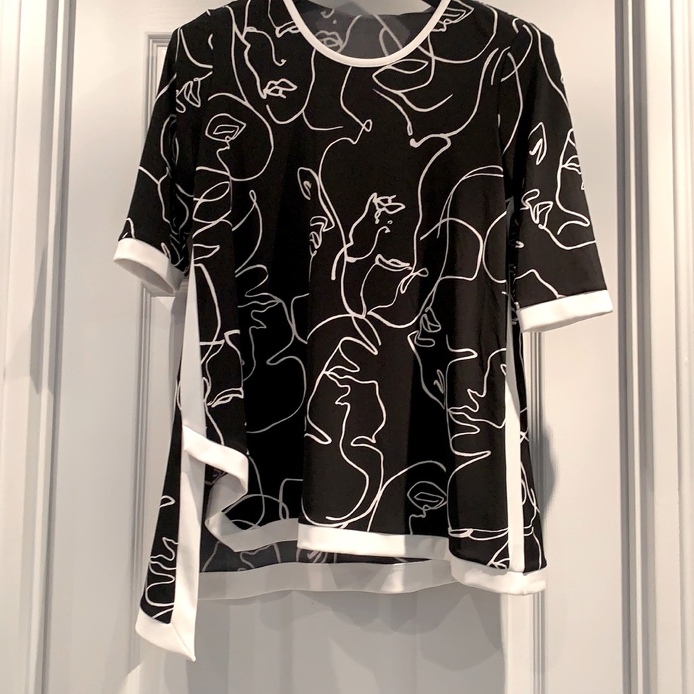 NWT🌺Made in🇨🇦Beautiful JR Modern Abstract Tunic - Picture 6 of 15